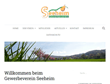 Tablet Screenshot of gewerbeverein-seeheim.de